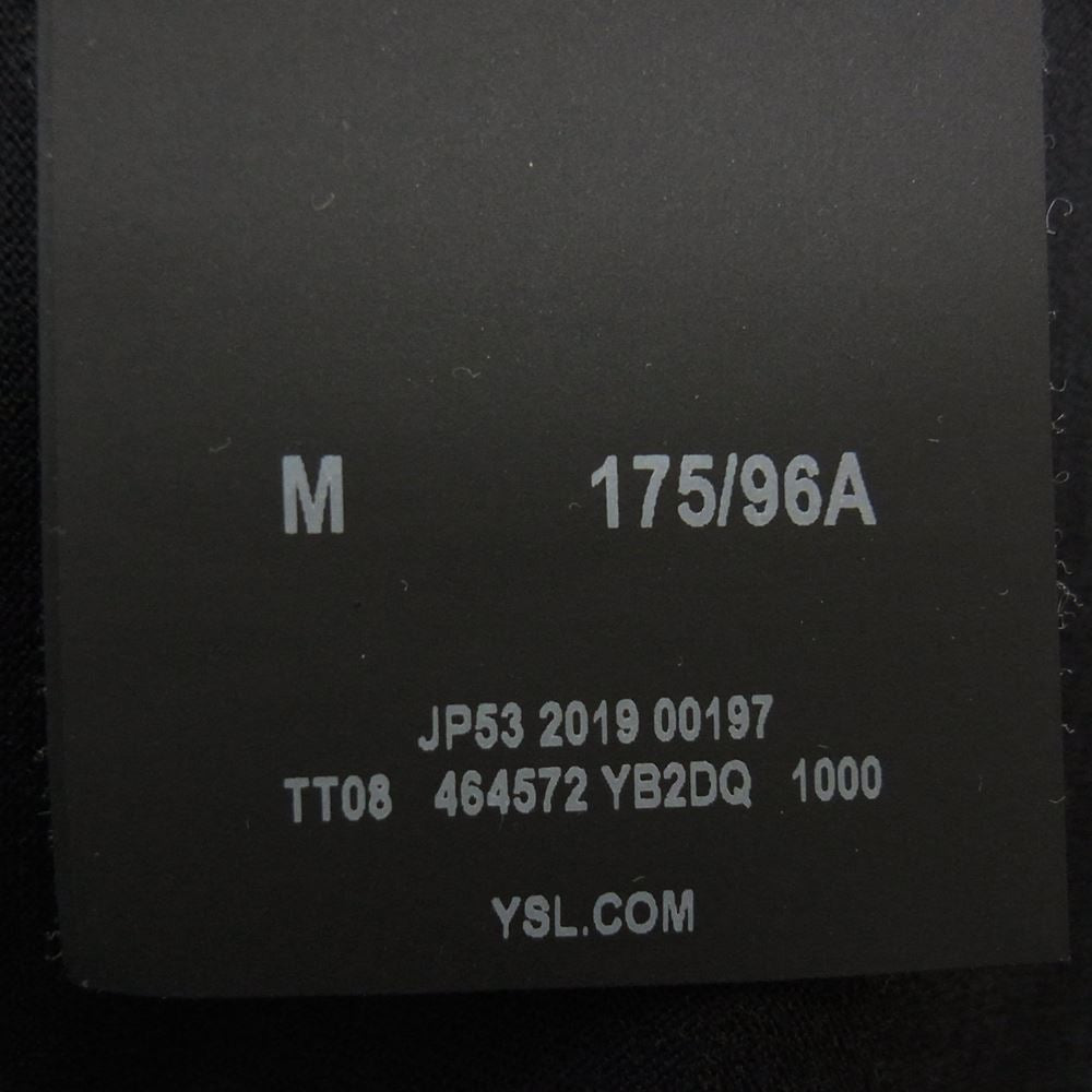 SAINT LAURENT サンローラン 464572 YB2DQ クルーネック ロゴ Tシャツ 半袖 ブラック系 M【中古】