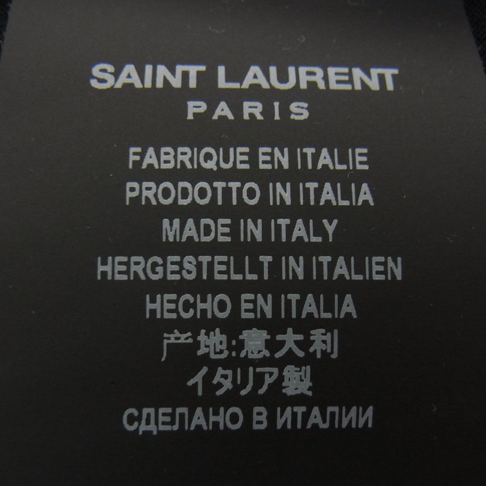 SAINT LAURENT サンローラン 464572 YB2DQ クルーネック ロゴ Tシャツ 半袖 ブラック系 M【中古】