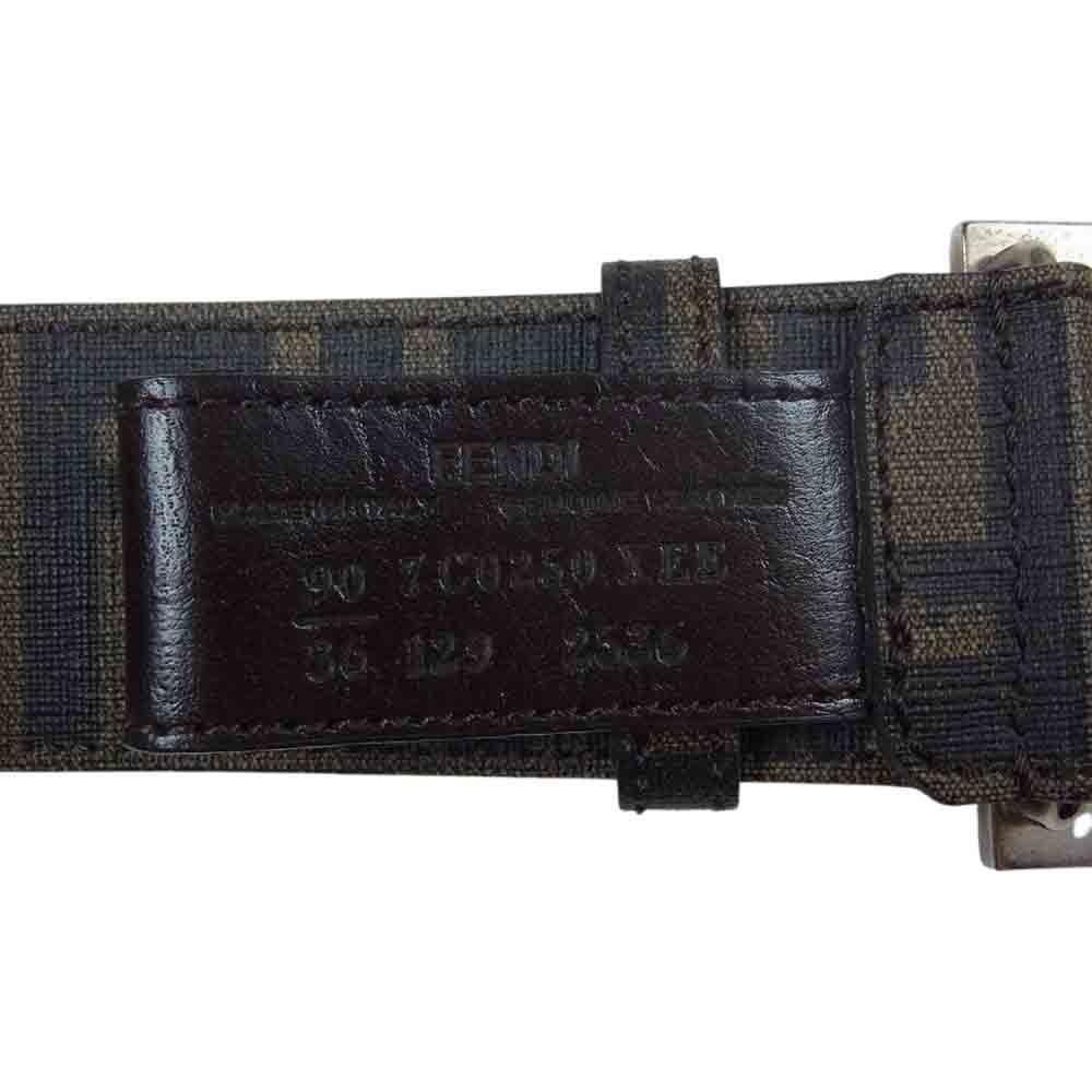 FENDI フェンディ 7C0250-XEE COLLEGE BELT ズッカ柄 レザー ベルト