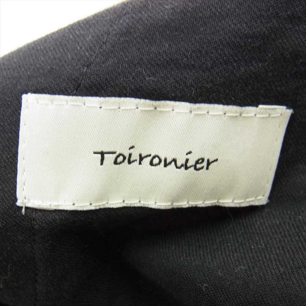 トワロニエ センター スリット スラックス パンツ ブラック系 F【中古】