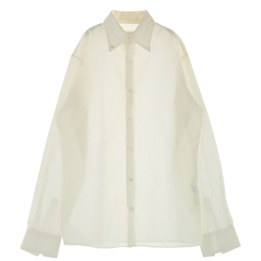 MARTIN MARGIELA マルタンマルジェラ コットン ボタンダウン シャツ 長袖 ホワイト系 2【中古】