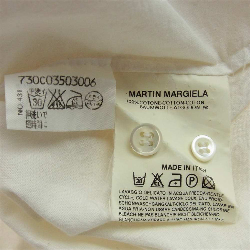 MARTIN MARGIELA マルタンマルジェラ コットン ボタンダウン シャツ 長袖 ホワイト系 2【中古】