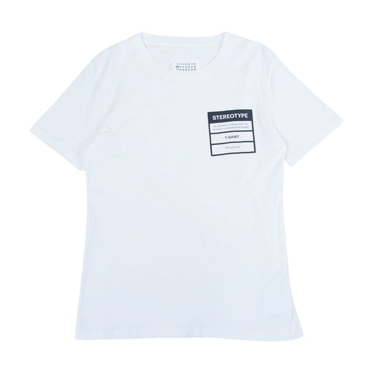 MAISON MARGIELA メゾンマルジェラ 19SS S50GC0538 STEREO TYPE TEE ステレオタイプ 半袖 Tシャツ ホワイト系 46【中古】