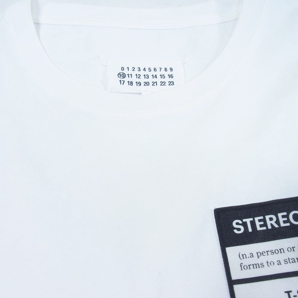 MAISON MARGIELA メゾンマルジェラ 19SS S50GC0538 STEREO TYPE TEE ステレオタイプ 半袖 Tシャツ ホワイト系 46【中古】