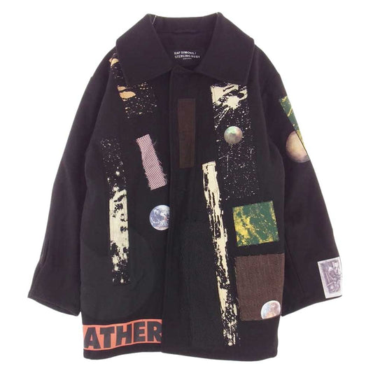 RAF SIMONS ラフシモンズ 14AW復刻 A01-608 20023-00099 ARCHIVE REDUX アーカイブ リダックス STERLING RUBY Large sterling caban with patches  ブラック系 48【中古】