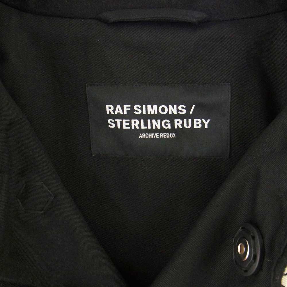 RAF SIMONS ラフシモンズ 14AW復刻 A01-608 20023-00099 ARCHIVE REDUX アーカイブ リダックス STERLING RUBY Large sterling caban with patches  ブラック系 48【中古】