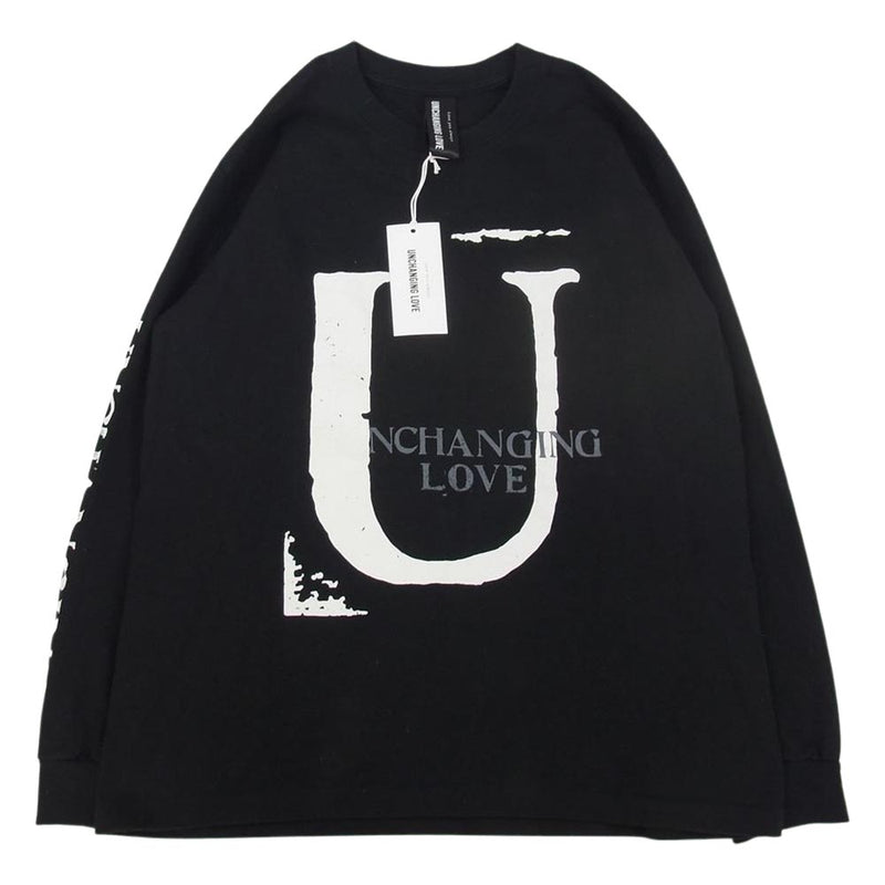 アンチェンジングラブ UCL-004 22SS  Crew Neck L/S Tee BIG U 長袖 Ｔシャツ ロンＴ ブラック系 L【中古】