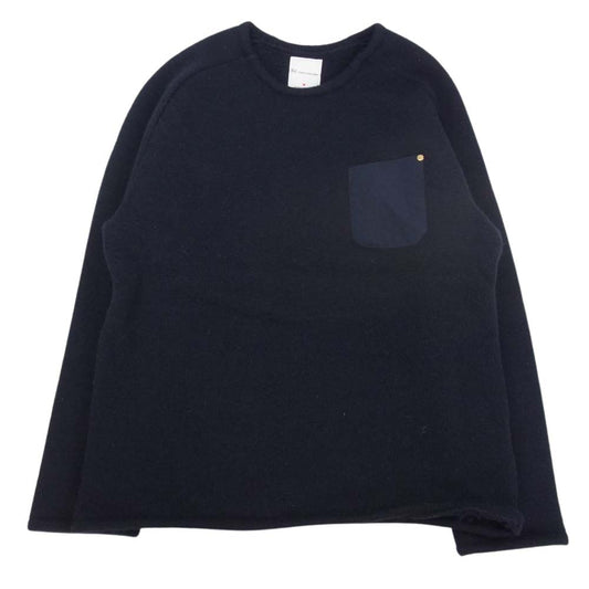 アールイー made in tokyo japan メイドイン トウキョウ ジャパン Wool Airly Knit ウール ニット ネイビー系 XL【美品】【中古】