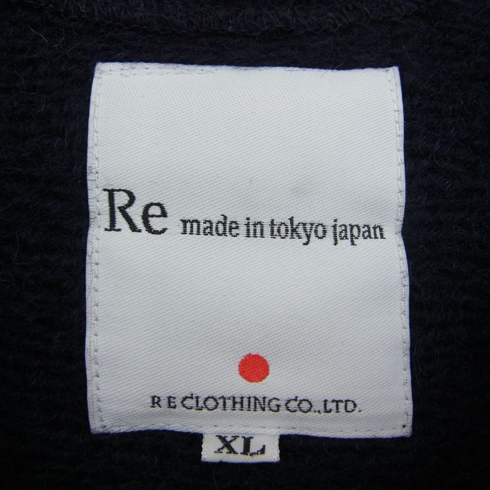 アールイー made in tokyo japan メイドイン トウキョウ ジャパン Wool Airly Knit ウール ニット ネイビー系 XL【美品】【中古】