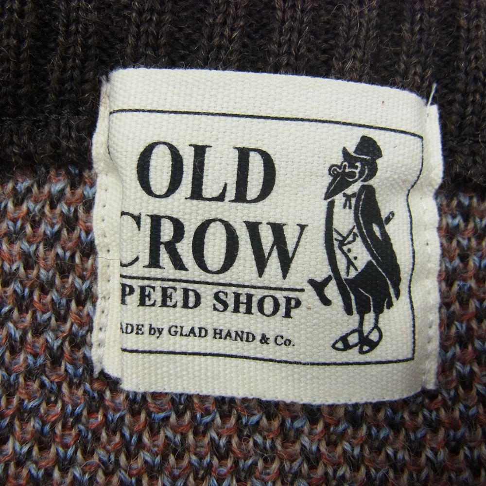 オールドクロウ 20AW OC-20-AW-08  SPEEDSTER SWEATER ジャガード ニット セーター ブラウン系 XL【美品】【中古】