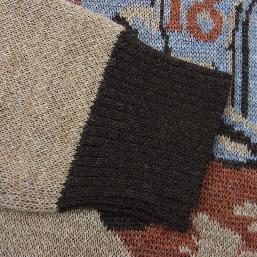 オールドクロウ 20AW OC-20-AW-08  SPEEDSTER SWEATER ジャガード ニット セーター ブラウン系 XL【美品】【中古】