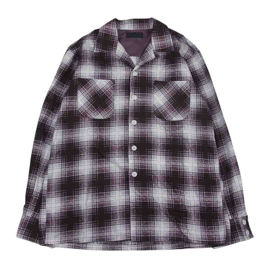 FAR EATERN ENTHUSIAST ファーイースタンエンスージアスト オープンカラー 長袖 シャツ エンジ系 M【中古】