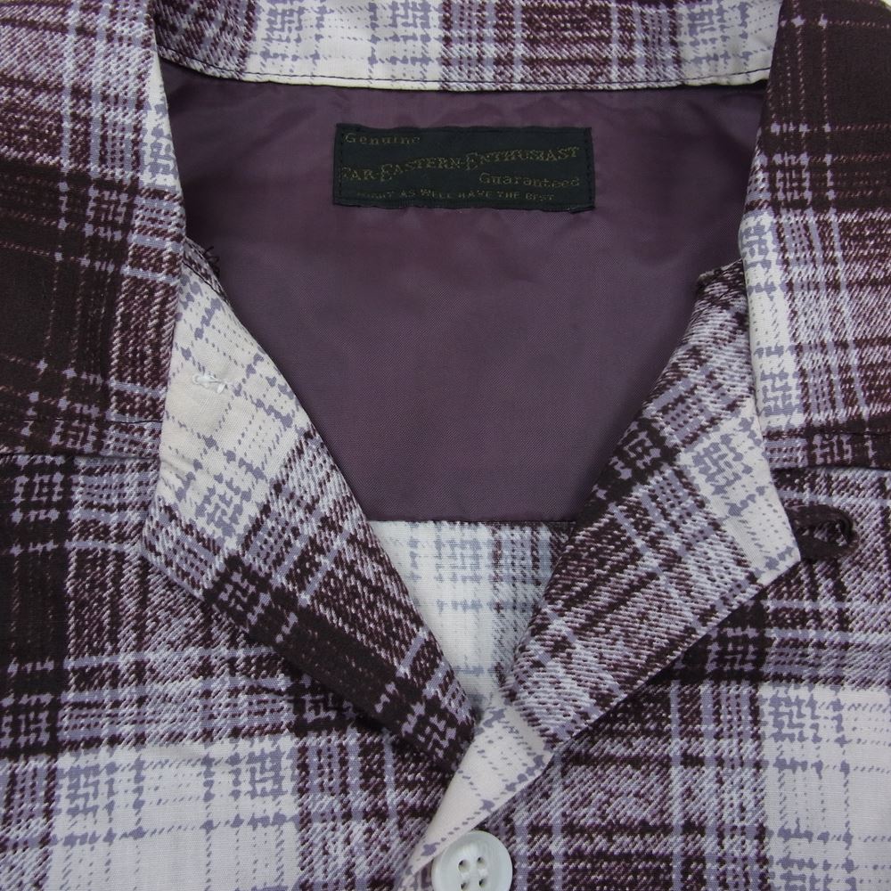 FAR EATERN ENTHUSIAST ファーイースタンエンスージアスト オープンカラー 長袖 シャツ エンジ系 M【中古】