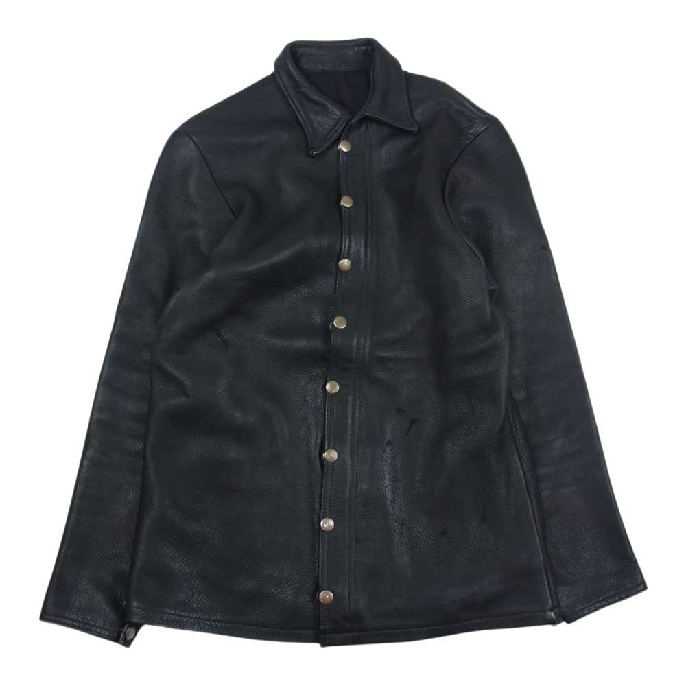 FAR EATERN ENTHUSIAST ファーイースタンエンスージアスト FE1302-SP01 ディアスキン レザー ジャケット 鹿革 ブラック系 38【中古】