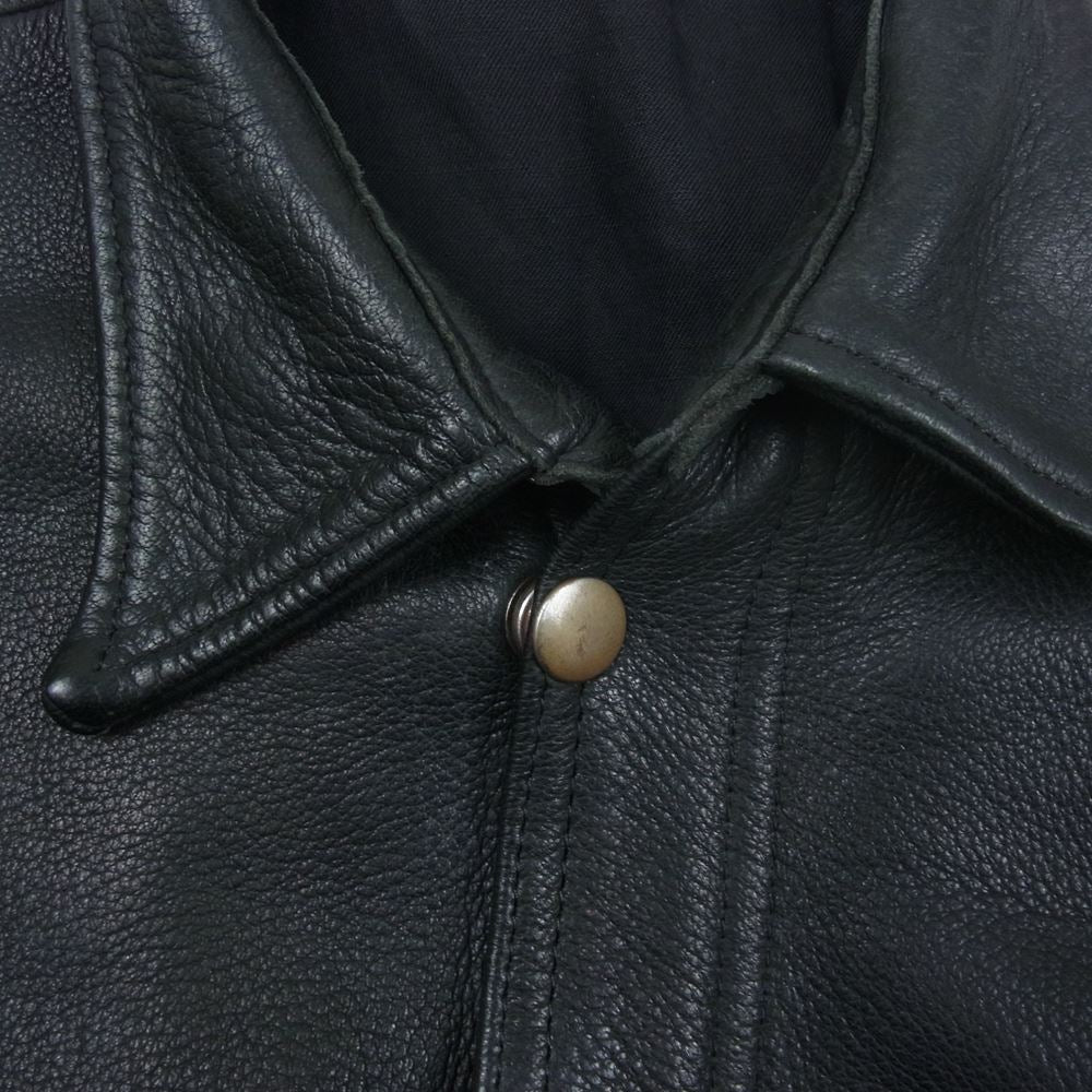 FAR EATERN ENTHUSIAST ファーイースタンエンスージアスト FE1302-SP01 ディアスキン レザー ジャケット 鹿革 ブラック系 38【中古】