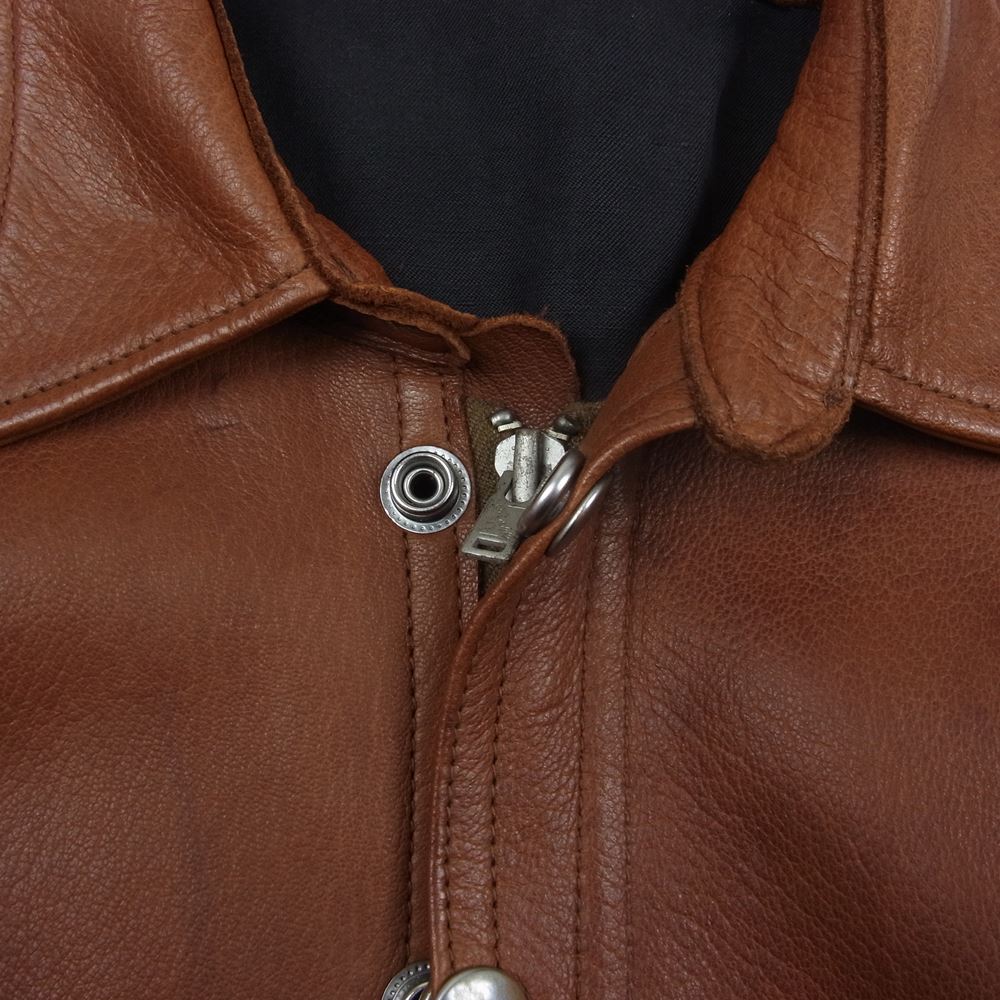 FAR EATERN ENTHUSIAST ファーイースタンエンスージアスト C.M.M SUEDE SHIRTS ディアスキン レザー ジャケット 鹿革 ブラウン系 M【中古】