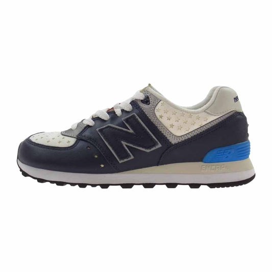 NEW BALANCE ニューバランス ML574WM × MITA SNEAKERS × WHIZ LIMITED ロー スニーカー ネイビー系 26cm【美品】【中古】