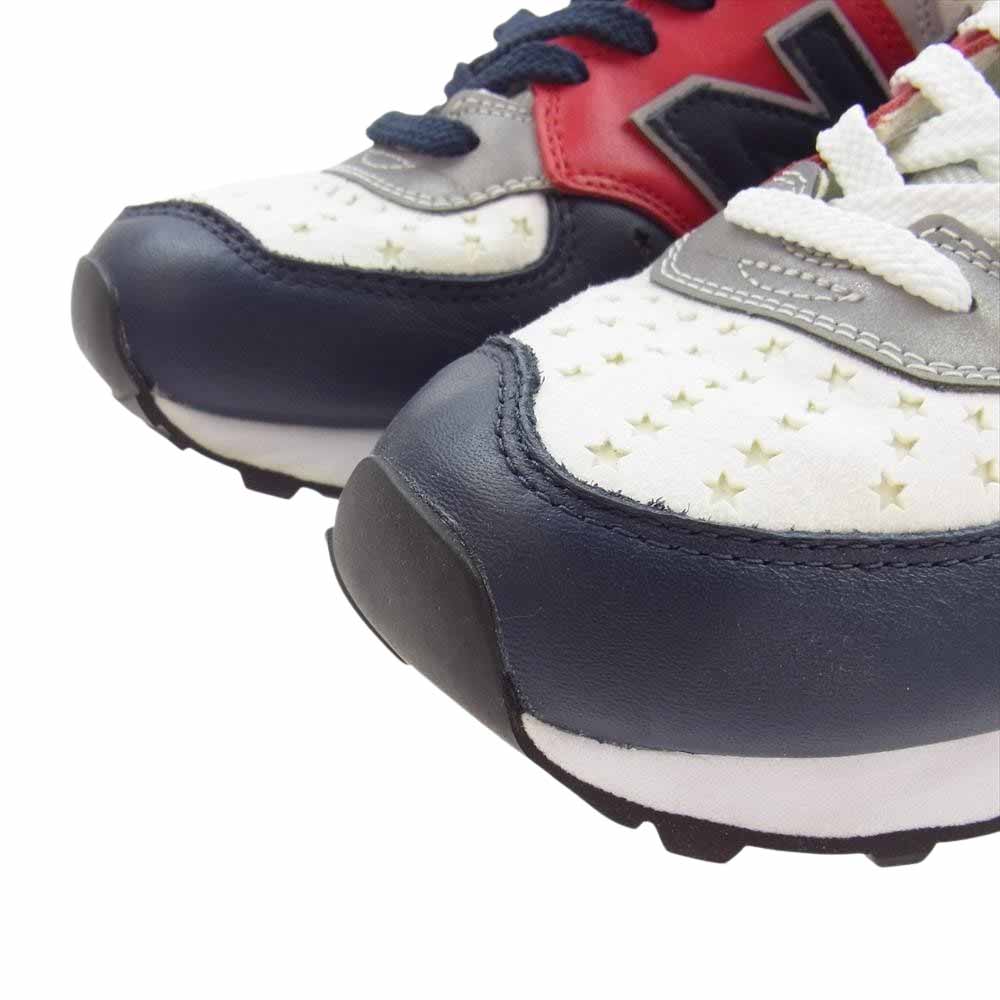 NEW BALANCE ニューバランス ML574WM × MITA SNEAKERS × WHIZ LIMITED ロー スニーカー ネイビー系 26cm【美品】【中古】