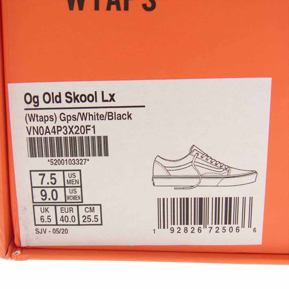 WTAPS ダブルタップス × VANS VN0A4P3X20F1 OG OLD SKOOL LX スニーカー ホワイト系 25.5cm【新古品】【未使用】【中古】