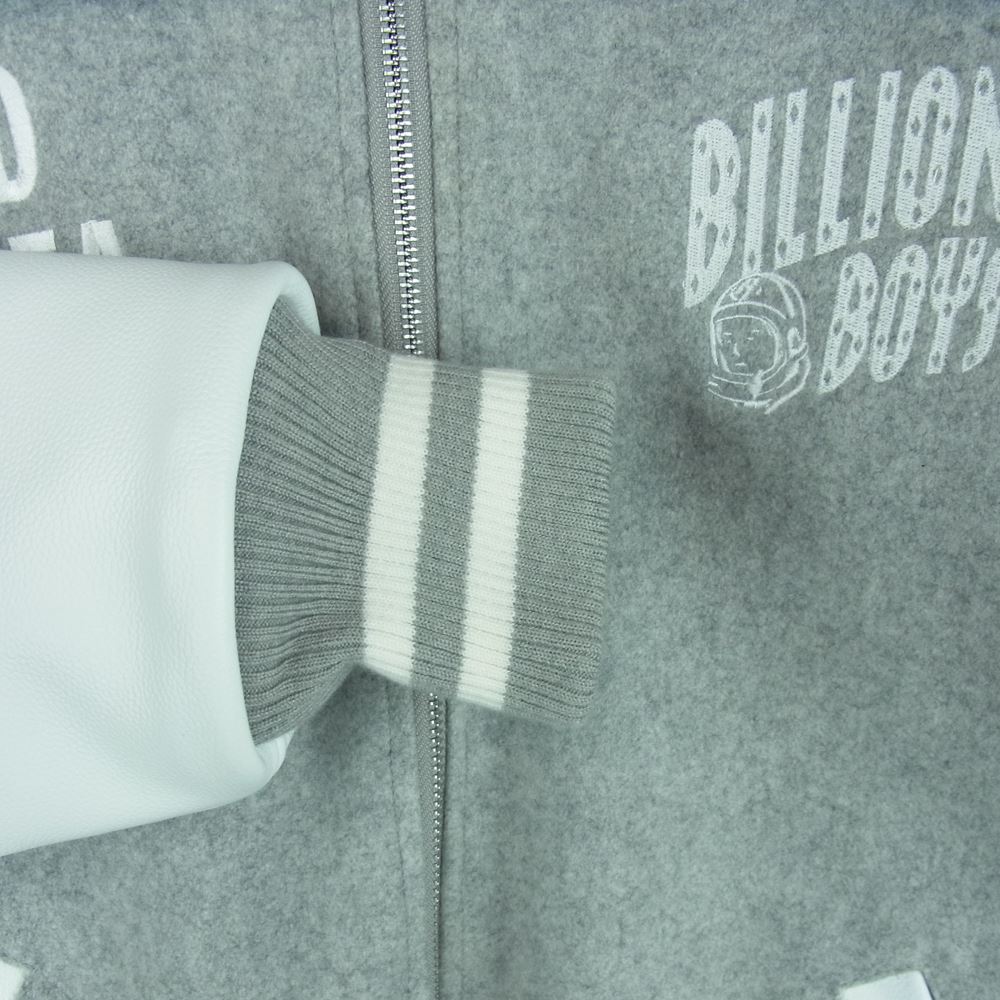 WIND AND SEA ウィンダンシー 20AW BBCJP205SX003 BBC BILLIONAIRE BOYS CLUB ビリオネアボーイズクラブ VARSITY JACKET スタジャン グレー系 ホワイト系 S【中古】