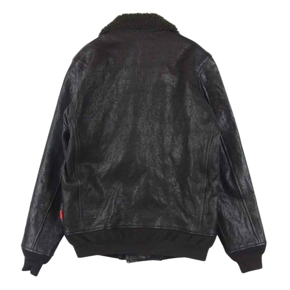 WTAPS ダブルタップス 13AW 132SPDT-JKM02 LIFIST GOAT G-1 ゴート レザー フライト ジャケット ダークブラウン系 1【中古】