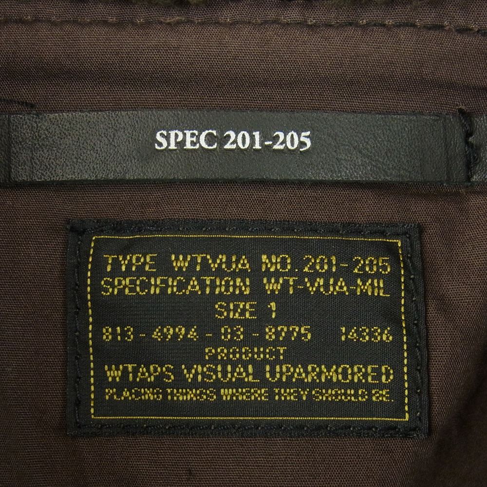 WTAPS ダブルタップス 13AW 132SPDT-JKM02 LIFIST GOAT G-1 ゴート レザー フライト ジャケット ダークブラウン系 1【中古】