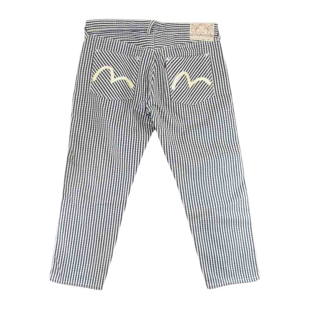 EVISU エヴィス LOT 5500 チェック カモメ デニム パンツ ブルー系 38【中古】