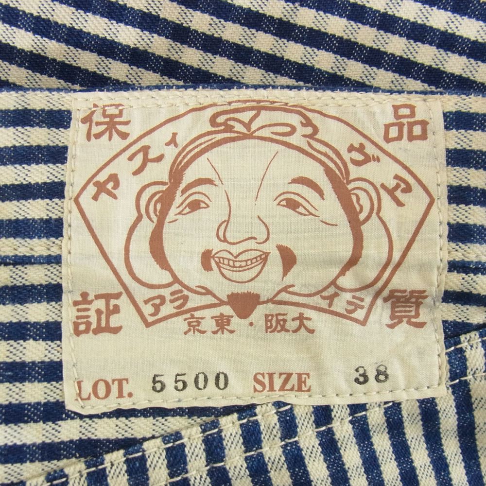 EVISU エヴィス LOT 5500 チェック カモメ デニム パンツ ブルー系 38【中古】
