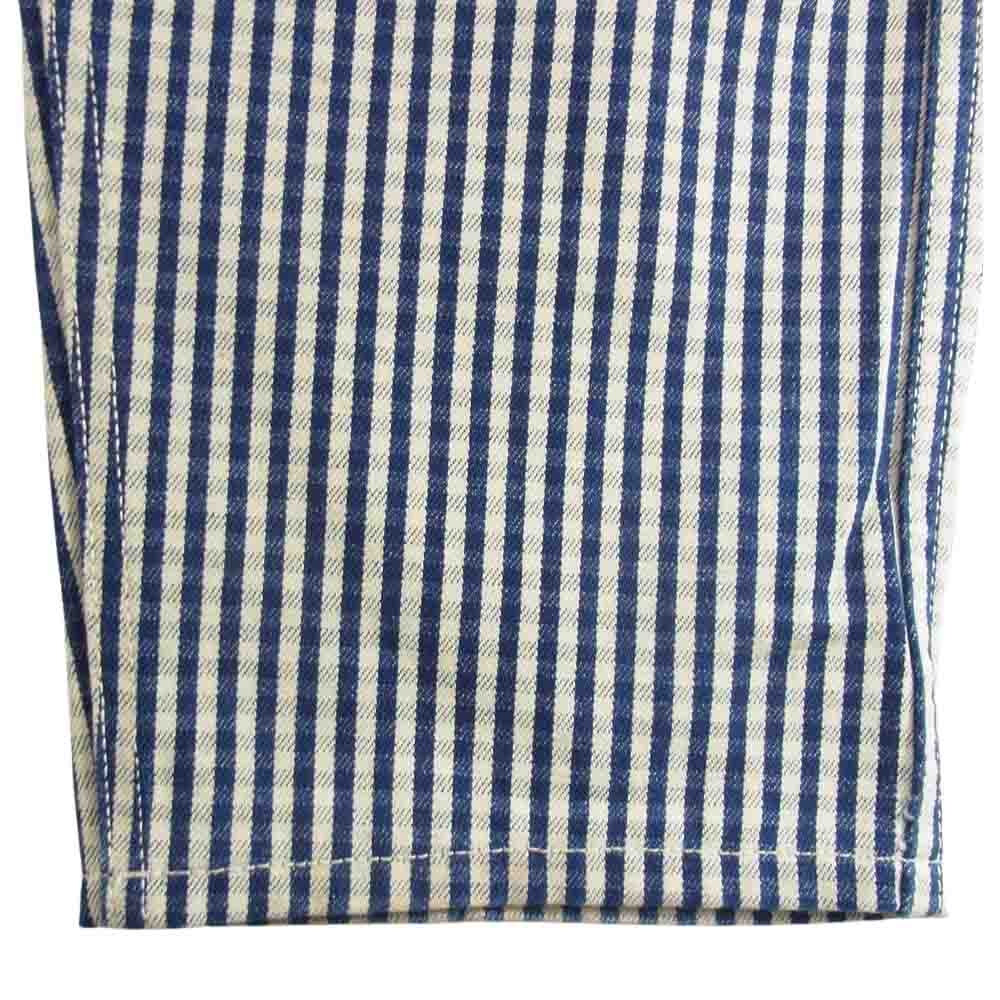 EVISU エヴィス LOT 5500 チェック カモメ デニム パンツ ブルー系 38【中古】