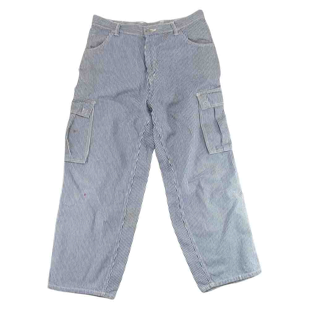 EVISU エヴィス カモメ ヒッコリー カーゴ パンツ ブルー系 34【中古】