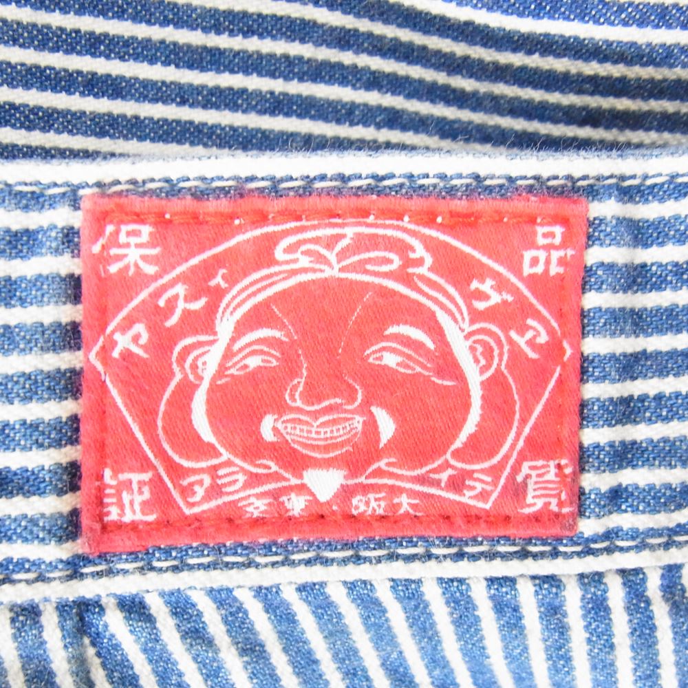 EVISU エヴィス カモメ ヒッコリー カーゴ パンツ ブルー系 34【中古】