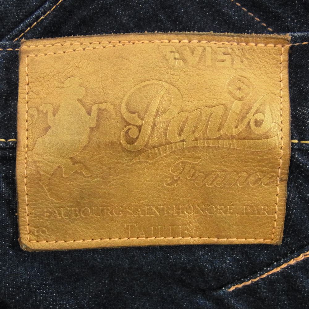 EVISU エヴィス PARIS FRANCE スパイラル セルビッチ シオタニブラザーズ 刺繍カモメ ペンキ大阪 戎 赤耳 隠しリベット デニム パンツ インディゴブルー系 32【中古】
