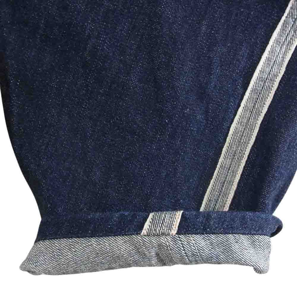 EVISU エヴィス PARIS FRANCE スパイラル セルビッチ シオタニブラザーズ 刺繍カモメ ペンキ大阪 戎 赤耳 隠しリベット デニム パンツ インディゴブルー系 32【中古】