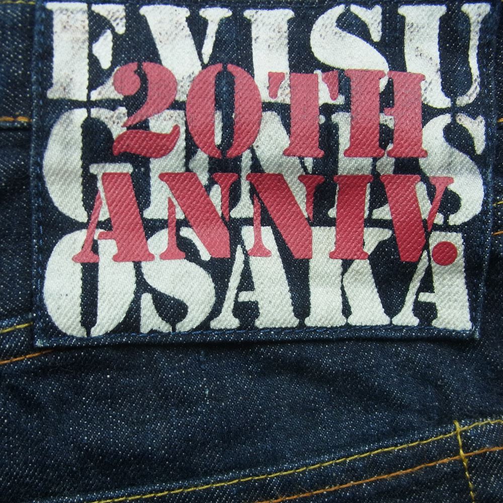EVISU エヴィス 20周年 大黒 カモメ ヘリテージ デニム パンツ ジーンズ コットン 中国製 インディゴブルー系 34【中古】