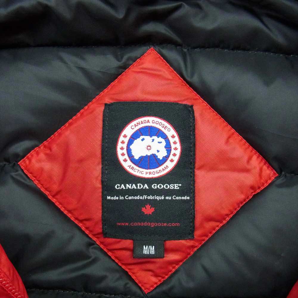 CANADA GOOSE カナダグース  5055M 国内正規品 サザビーリーグ LODGE HOODY ロッジフーディ ダウン ジャケット レッド系 M【中古】