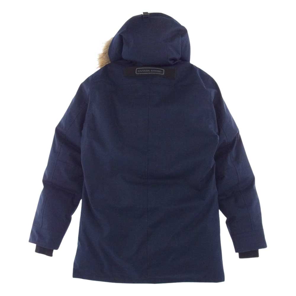 CANADA GOOSE カナダグース 3481JMB R 国内正規品 グリフィンインターナショナル EDIFICE別注 CRESTON PARKA クレストン ブラックラベル ロゴワッペン ファー ダウン ジャケット コート ネイビー系 M【中古】