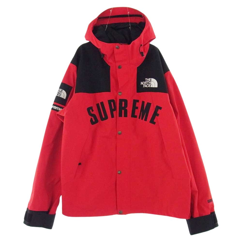 Supreme シュプリーム 19SS  The North Face Arc Logo Mountain Parka ノースフェイス アーチロゴ マウンテンパーカー ジャケット レッド系 ブラック系 L【中古】