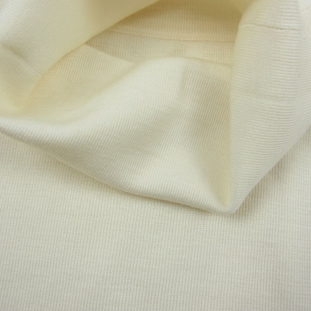Aquascutum アクアスキュータム ミラノリブ タートルネック ニット ホワイト系 11【極上美品】【中古】