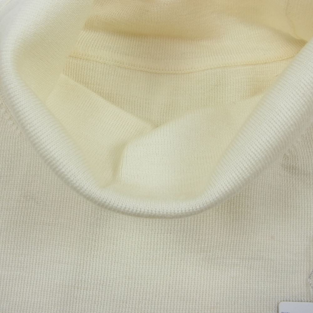 Aquascutum アクアスキュータム ミラノリブ タートルネック ニット ホワイト系 11【新古品】【未使用】【中古】