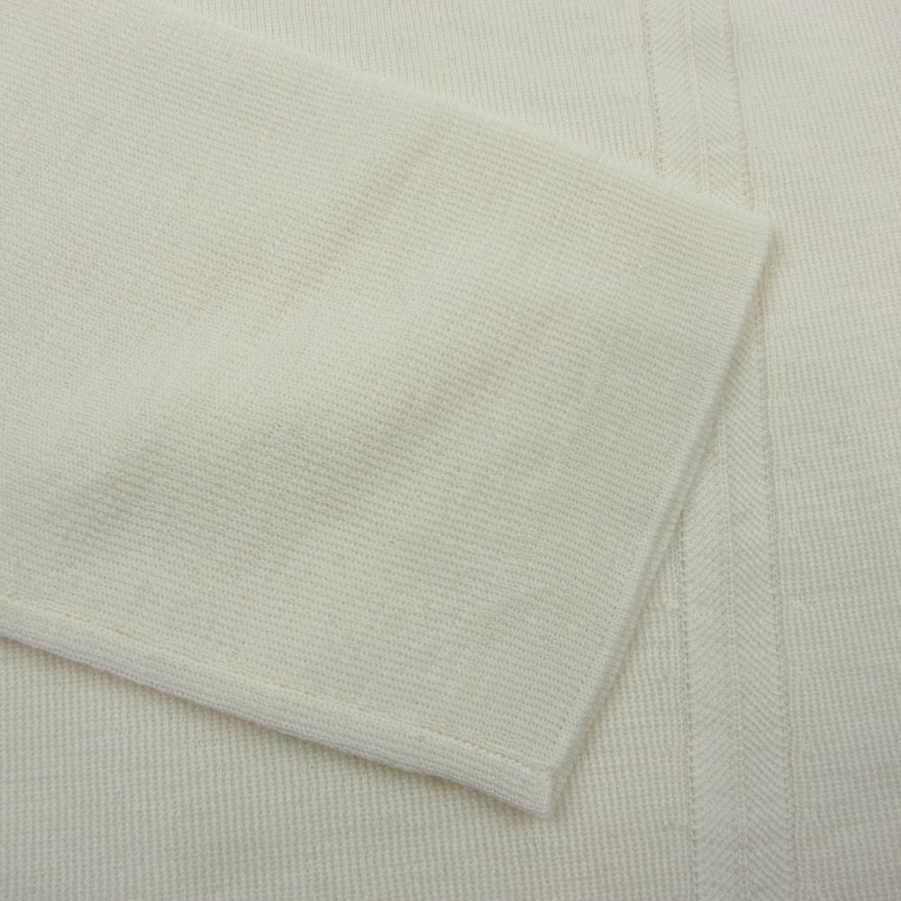 Aquascutum アクアスキュータム ミラノリブ タートルネック ニット ホワイト系 11【新古品】【未使用】【中古】