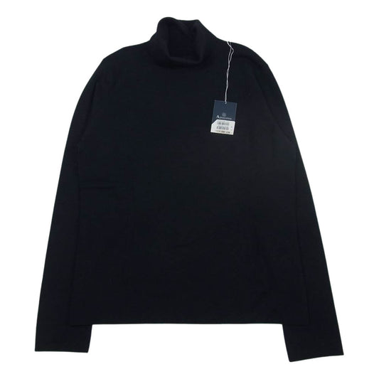 Aquascutum アクアスキュータム ミラノリブ タートルネック ニット ブラック系 11【極上美品】【中古】