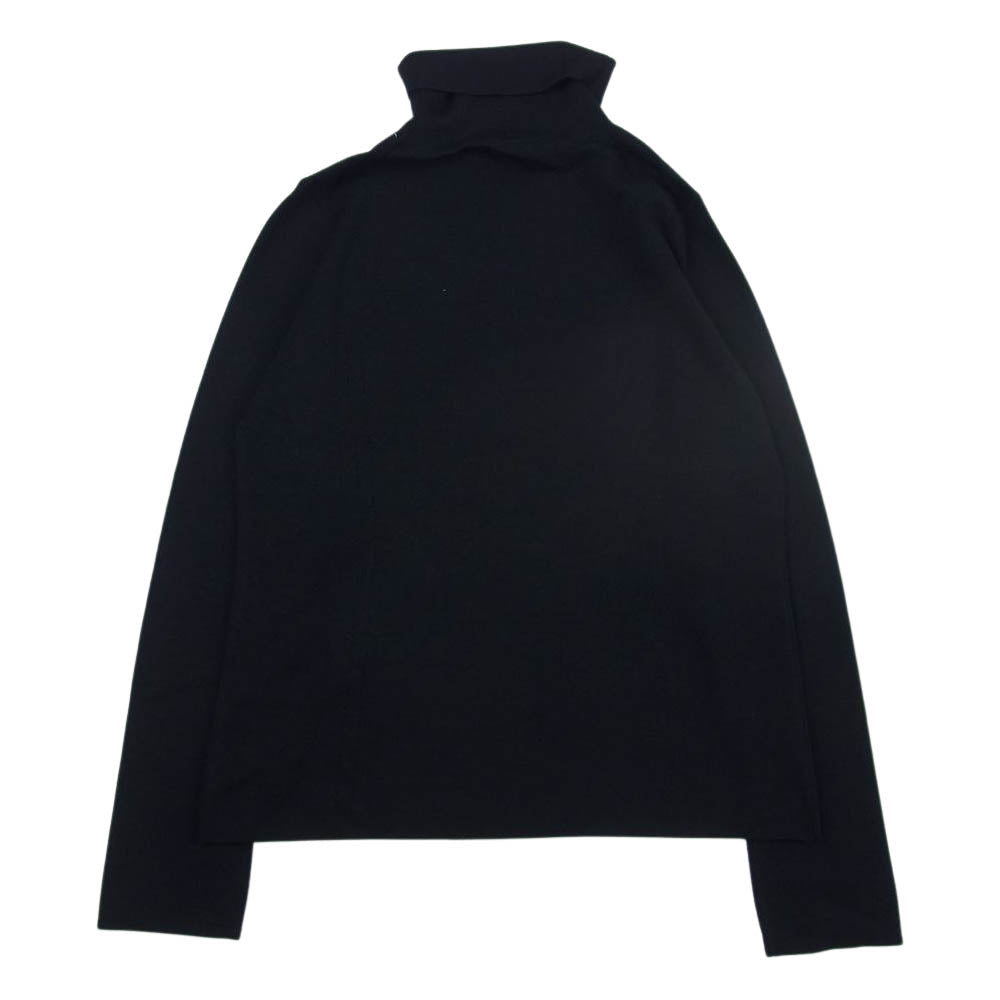 Aquascutum アクアスキュータム ミラノリブ タートルネック ニット ブラック系 11【極上美品】【中古】