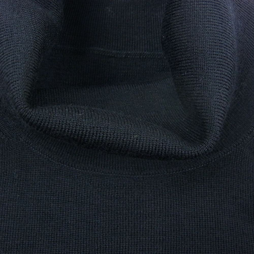 Aquascutum アクアスキュータム ミラノリブ タートルネック ニット ブラック系 11【極上美品】【中古】
