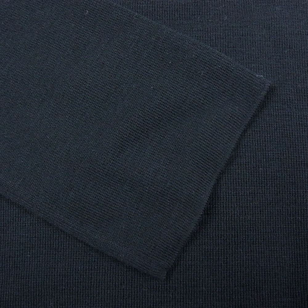 Aquascutum アクアスキュータム ミラノリブ タートルネック ニット ブラック系 11【極上美品】【中古】