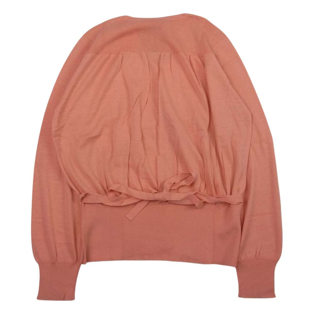 Aquascutum アクアスキュータム ベルト付き コットン カーディガン ピンク系 11【新古品】【未使用】【中古】