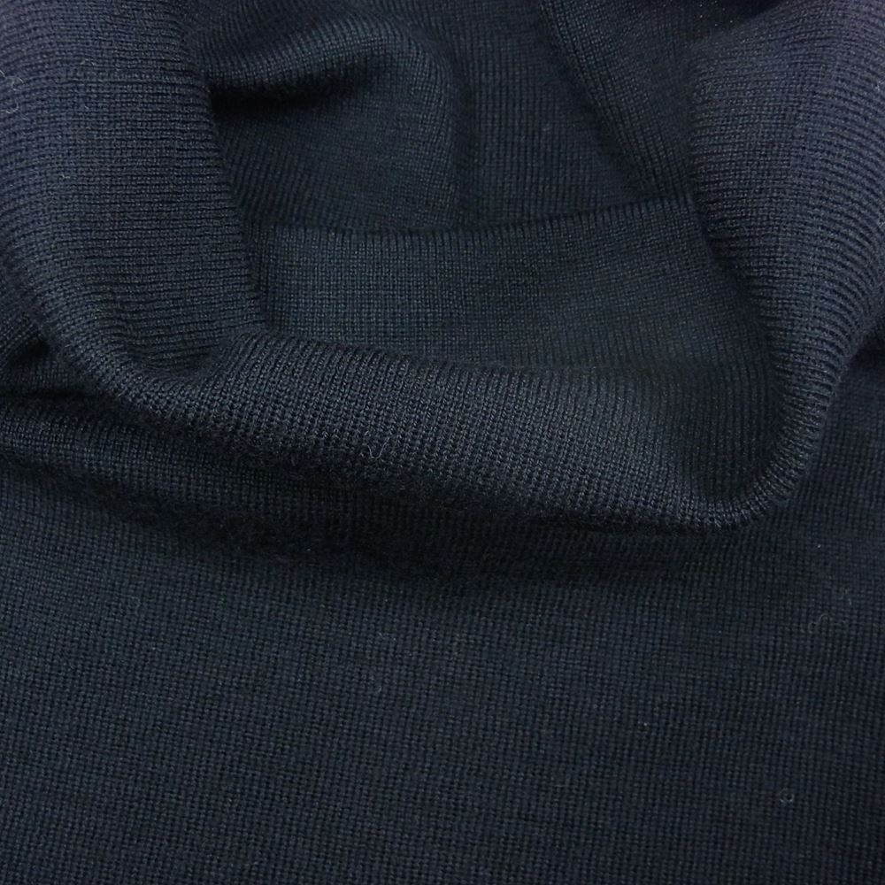Aquascutum アクアスキュータム ミラノリブ タートルネック ニット ブラック系 11【極上美品】【中古】