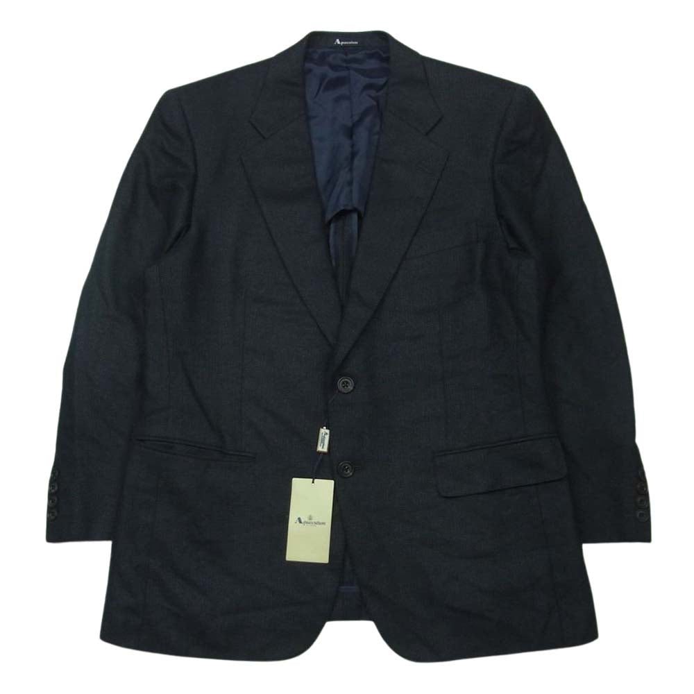 Aquascutum アクアスキュータム 6406400 96AB5 シルク混ウール 2B テーラード ジャケット ダークネイビー系【中古】