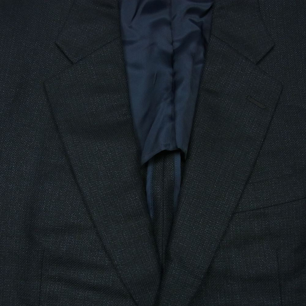 Aquascutum アクアスキュータム 6406400 96AB5 シルク混ウール 2B テーラード ジャケット ダークネイビー系【中古】