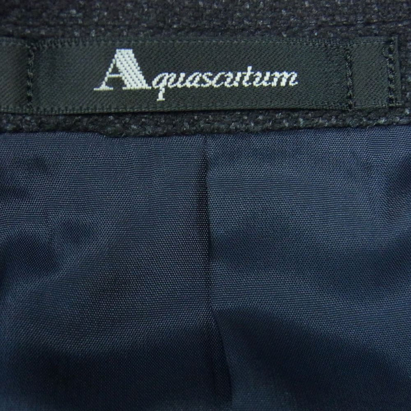 Aquascutum アクアスキュータム 6406400 96AB5 シルク混ウール 2B テーラード ジャケット ダークネイビー系【中古】