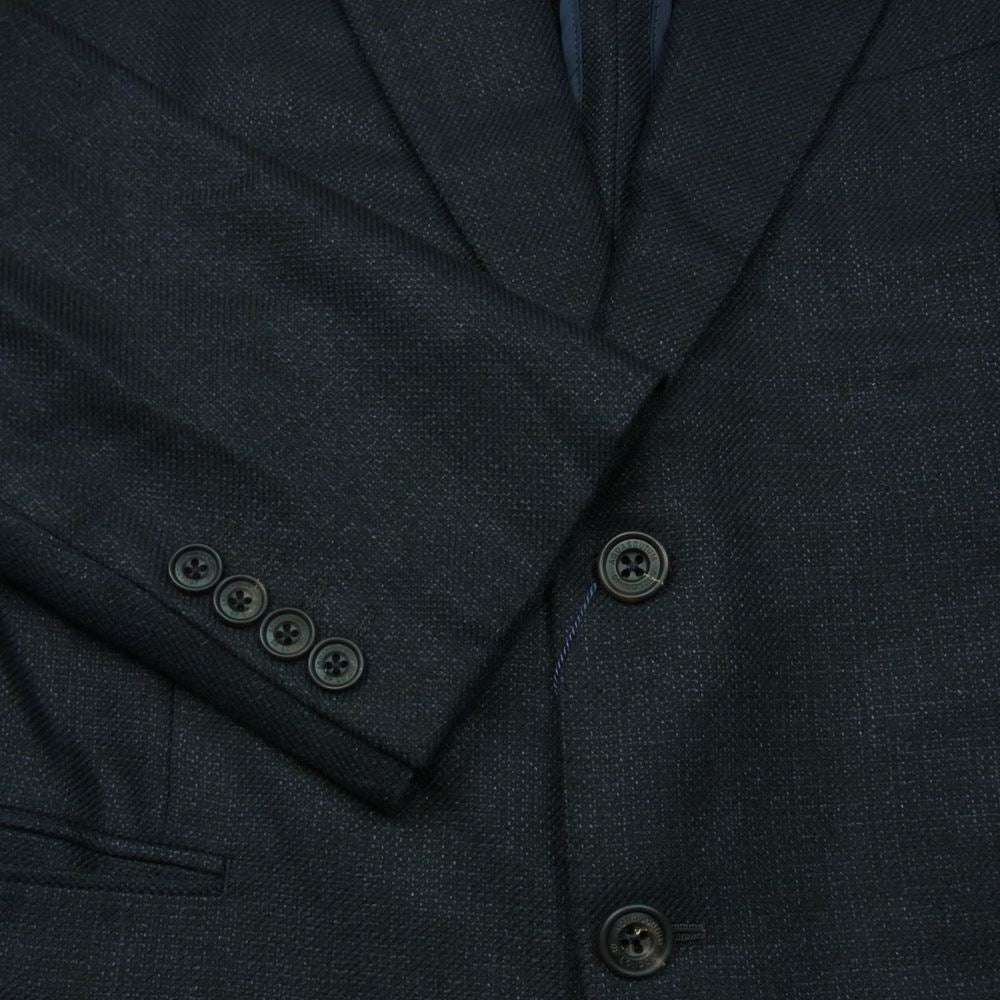Aquascutum アクアスキュータム 6406400 96AB5 シルク混ウール 2B テーラード ジャケット ダークネイビー系【中古】